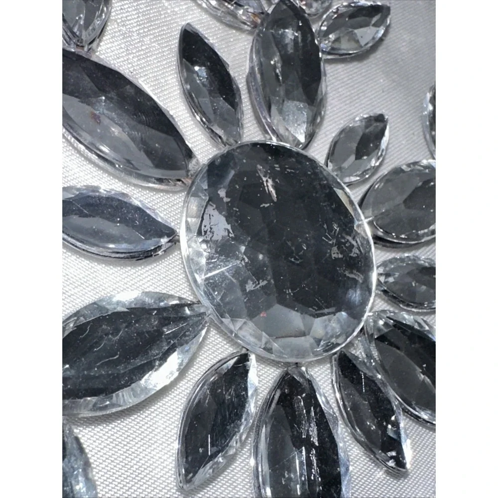 Pier One Snowflake Ornament Shiny Gem bling Decoration Needs TLC Repair